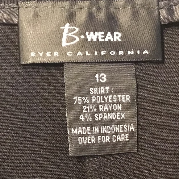 Bwear Byer California black pencil skirt ruffled - Picture 6 of 6